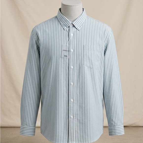 Other - Classic Blue Striped Button-Down Shirt